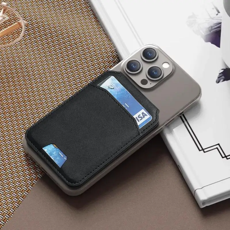 8. MagSafe lederen portemonnee met verstelbare standaard voor Phone16/15/14/13/12-serie, magnetisch