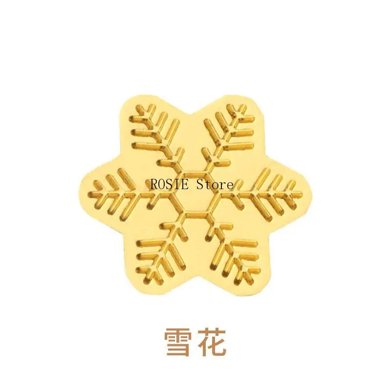 3D Metal Wax Seal Stamp Retro Snow Heart Seal Wax Stamp Replace Head Flowers Leaf Decorate Gift DIY Seal Tool view 6