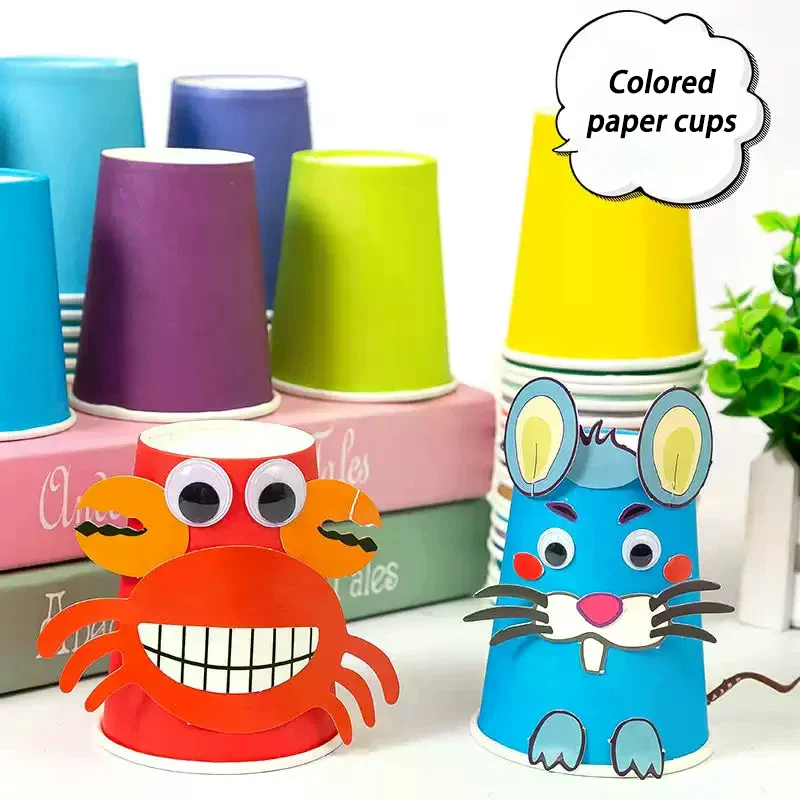 

Colorful Paper Cups For Kindergartens, Early Education Children's Crafts Diy Art Supplies And Paper Cups