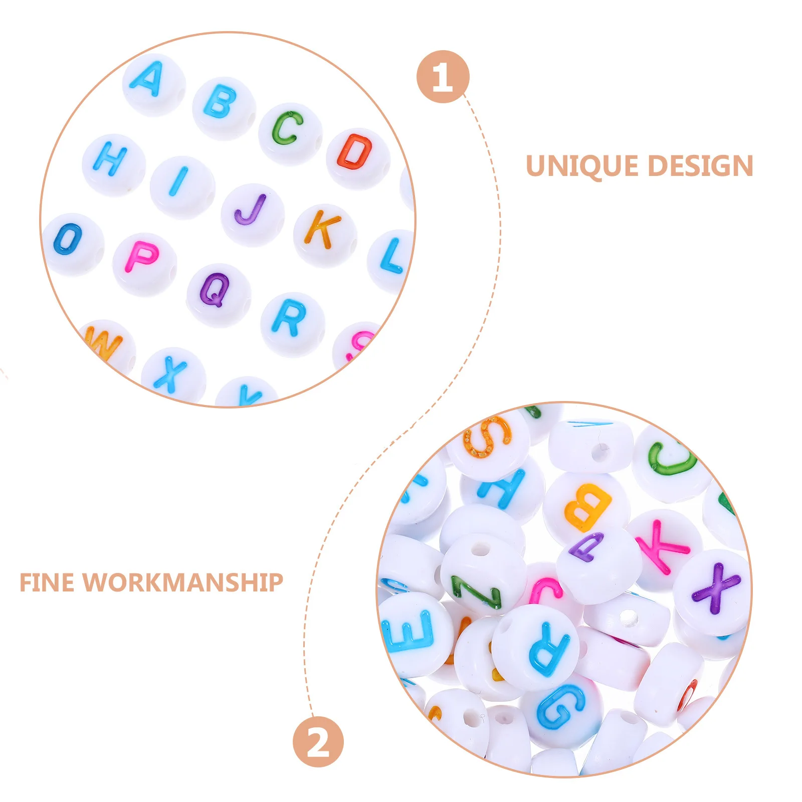 100 pezzi di lettere dell'alfabeto in acrilico perline di colore vivido ciondoli rotondi gioielli fai da te bracciali collane forniture artigianali perline