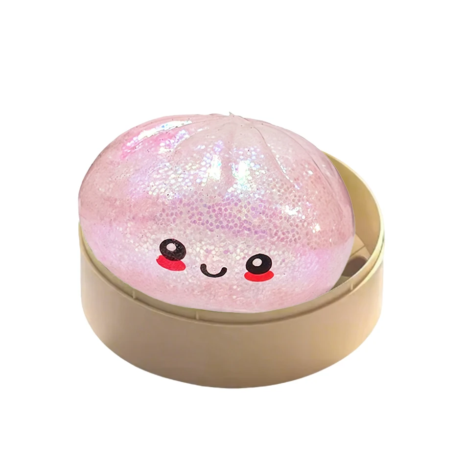 11 Stijlen Realistische Reuze Dumpling Knijp Speelgoed Met Bamboe Stoommandje Zachte Deegbal Decompressie Fidget Speelgoed Grappig Creatief Cadeau