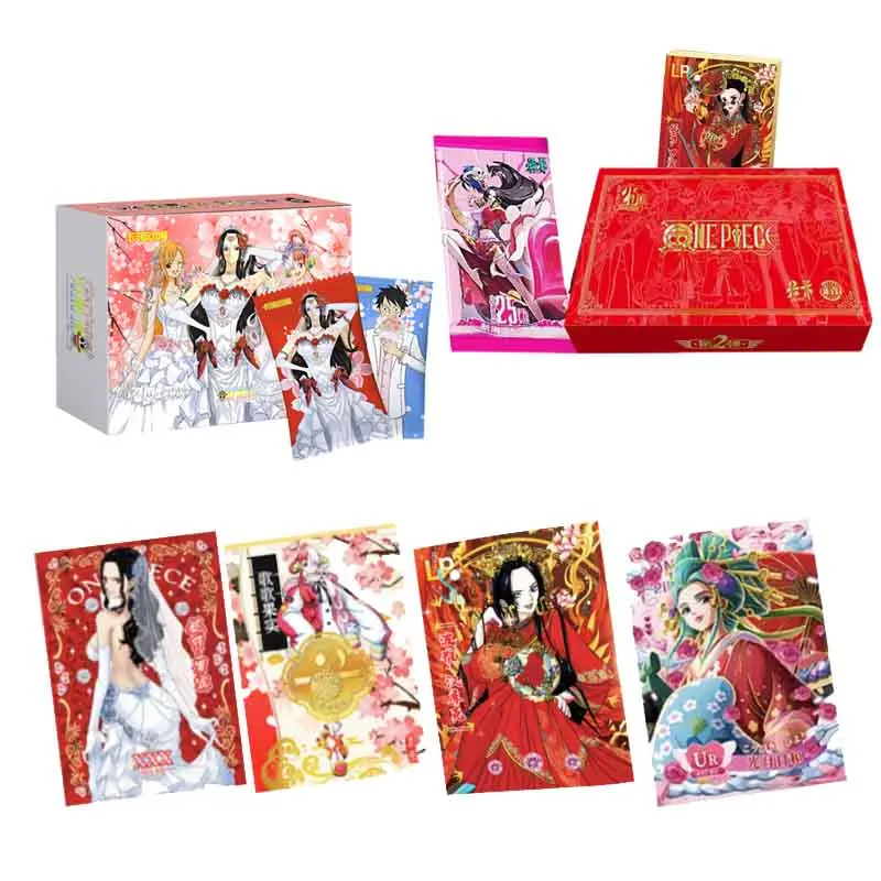 

Hot Anime One Piece Wedding Collection Cards Gold Silver Metal Certificated Limited Edition High Pull For Fans