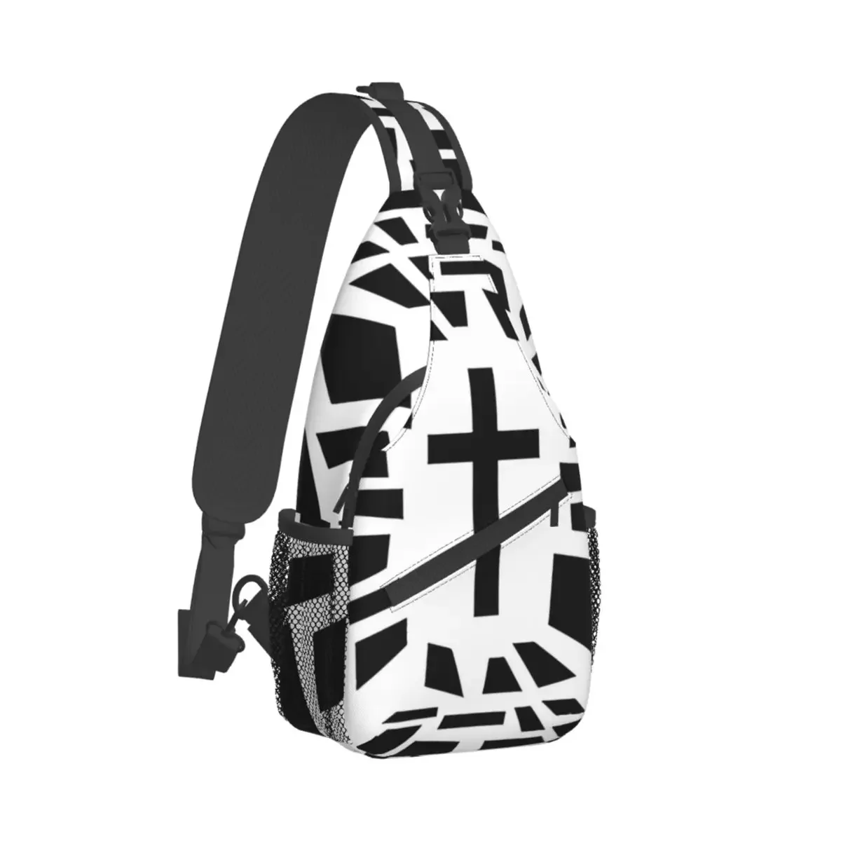 Christian Cross Crossbody Chest Bags Cross Crucifixion Pockets Travel Pack Messenger Sports Teens Shoulder Bag Unisex