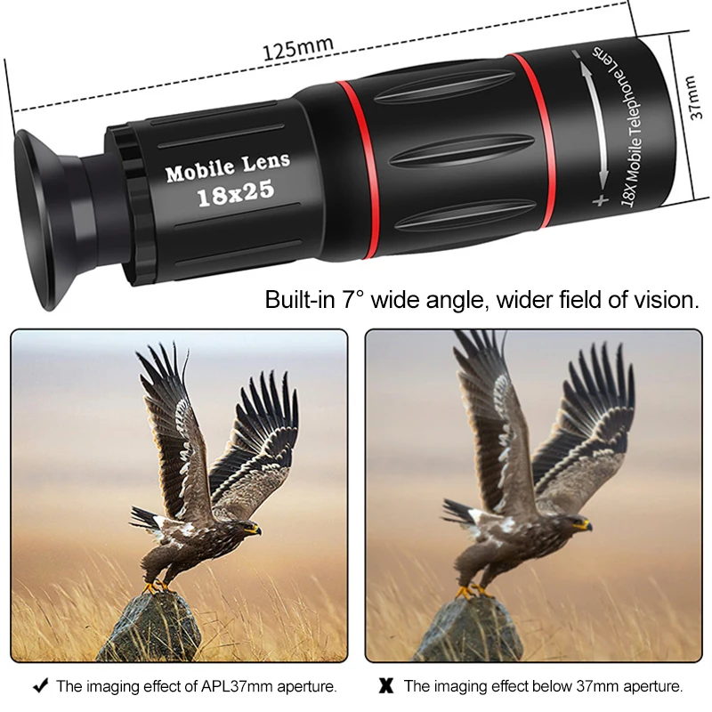 18X teleskop do telefonu komórkowego obiektyw zmiennoogniskowy do telefonu komórkowego ochraniacz aparatu iphone obiektywy do telefonów komórkowych