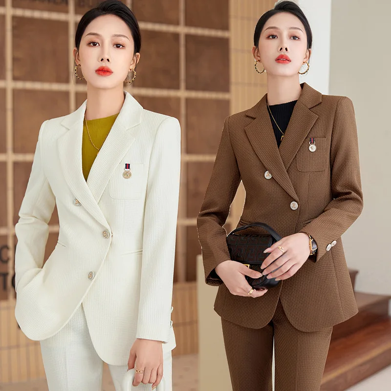 Business Suit Women 2023 Autumn and Winter New Fashion Korean Temperament Overall Goddess Temperament Slimming Work Suit