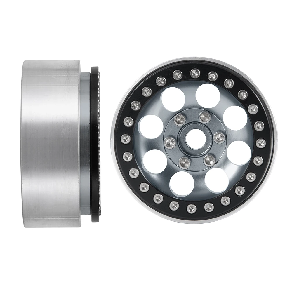 

MIBIDAO Aluminum Alloy 1.9 Inch Beadlock Wheels Rims Hubs for Axial SCX10 II 90046 AXI03007 1/10 RC Crawler Car Model Parts