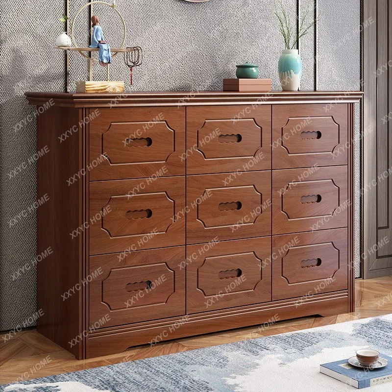 

FFTT Chinese-style bucket cabinet, locker, simple modern bedroom, TV, chest of drawers