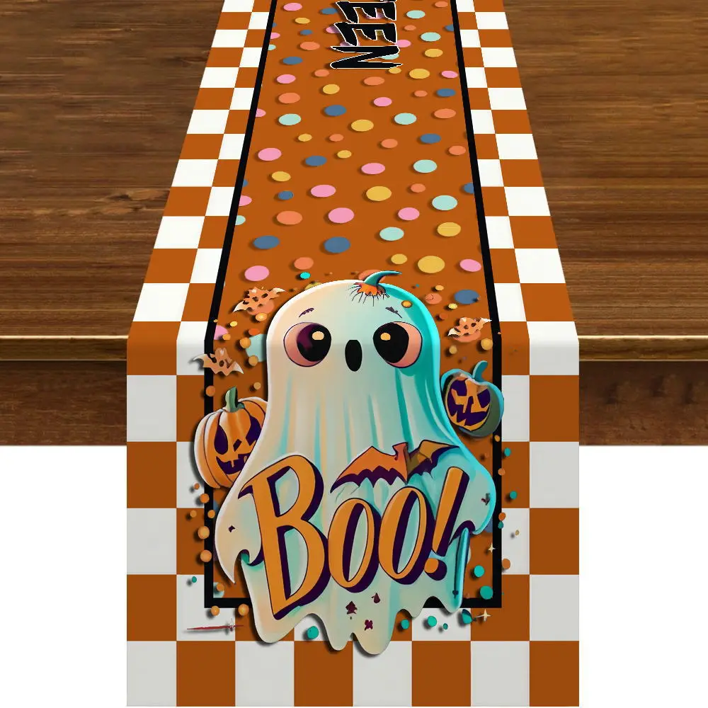

Hot Print Table Flag for Coffee Table, Halloween Ghost, Creative Holiday Party, Living Room,Scene Decoration Supplies