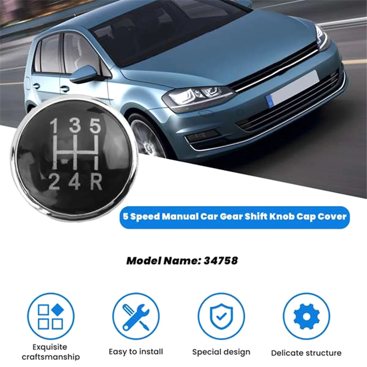 Крышка ручки переключения передач с 5 скоростями для VW Golf V MK5 2003-2009 -T45C