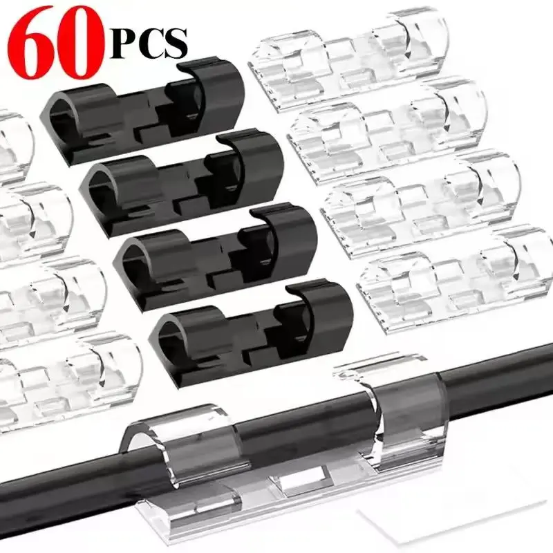 Desktop Cable Organizer with Adhesive Backing for Self-Adhesive Storage of Network Cables, Data Cables, and Fixed Wiring, a Magi