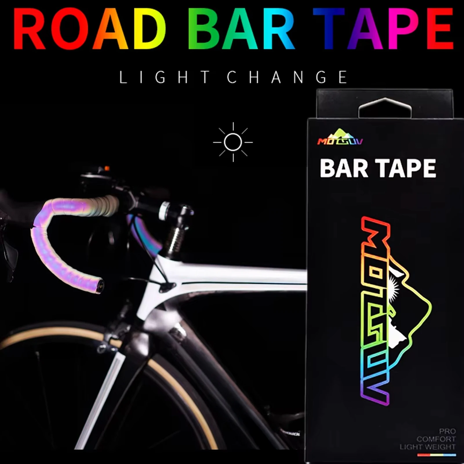 

Trendy Bicycle Handlebar Tape Gradient Colorful Handlebar Strap For MTB Road Bike Outdoor Cycling Modification Accessories 2.15m