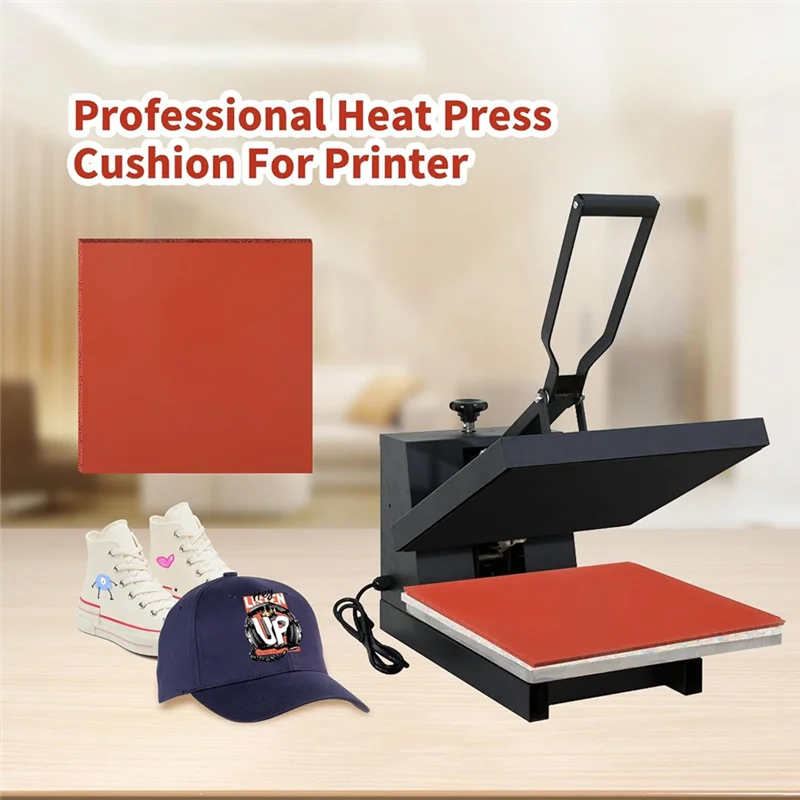 

Silicone Heat Press Pad, 0.3 Inch Thick Silicone Heat Pad For Heat Press Flat Heat Transfer Press Replacement Pad