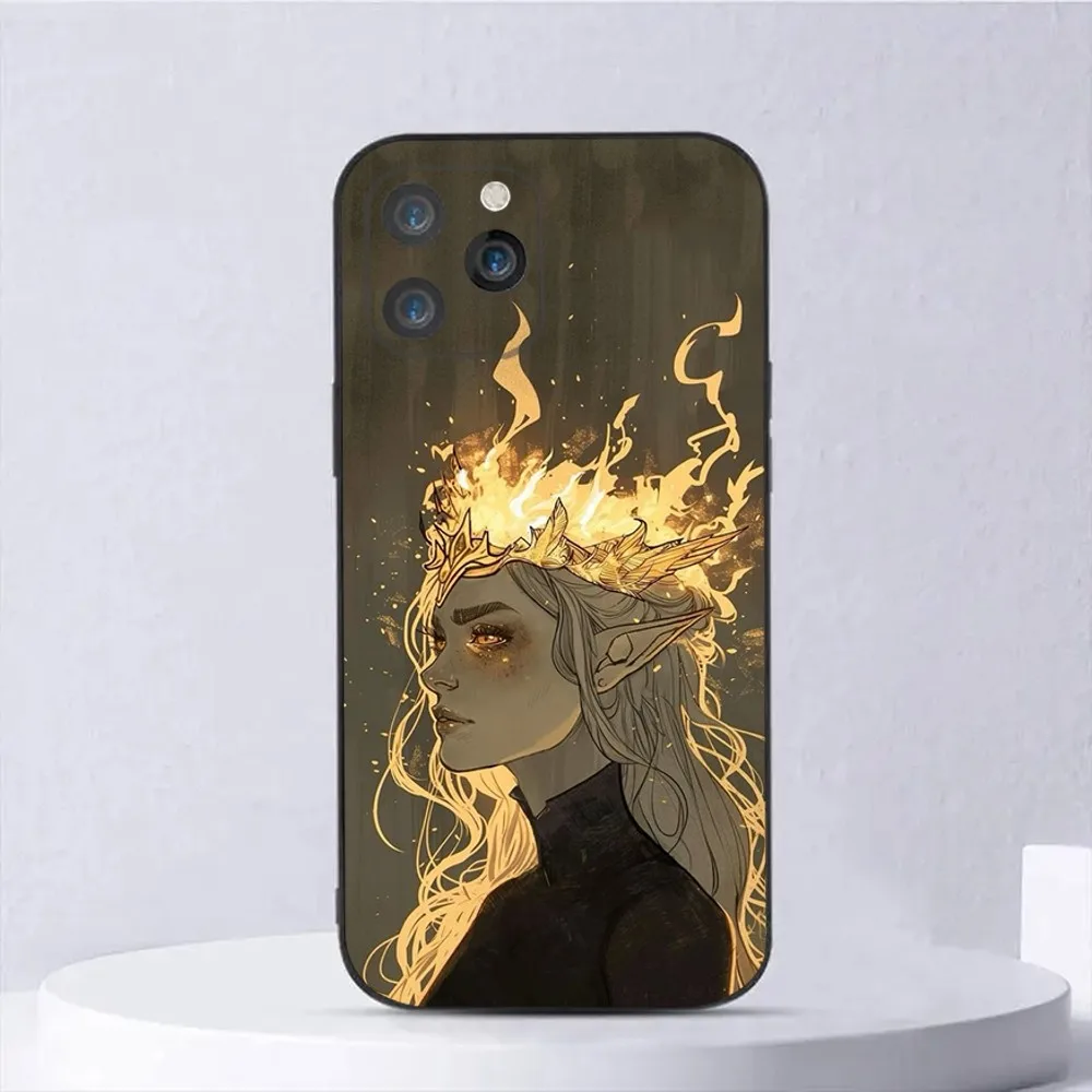 Throne Of Glass Phone Case For iPhone15,14,13,12,11,Pro,Max,Plus,Mini,X,XS,XR,8,7,6,S,Plus,SE Soft Black Case