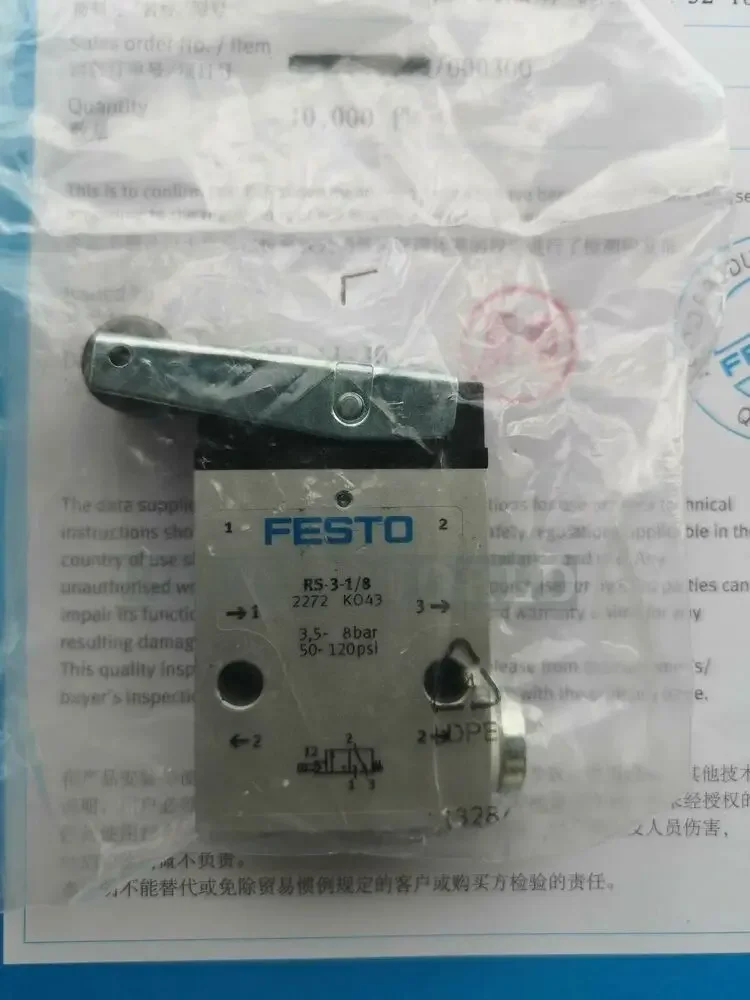 

FOR Festo RS-3-1/8 2272 RS-3-1 8 2272 Roller Lever Valve