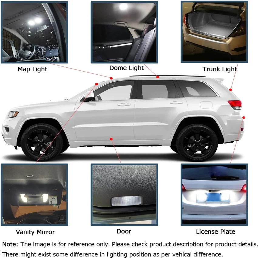 15Pcs For BMW X5 E53 2000 2001 2002 2003 2004 2005 2006 LED Interior Light Bulb Kit Trunk License Plate Lamp Car Accessories view 4