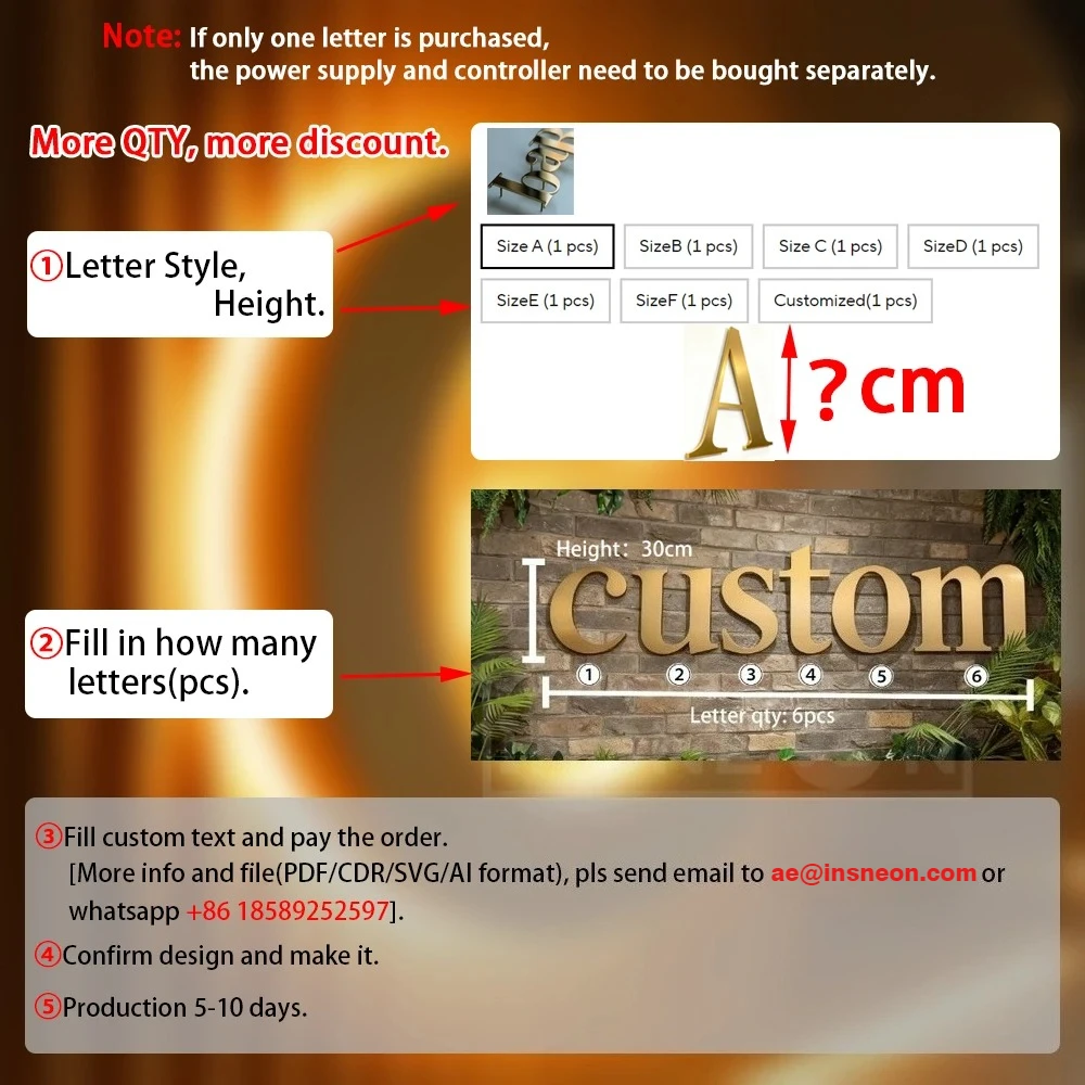 شعار حديث مخصص 2D علامة معدنية رسائل معدنية غير مضيئة أضواء لافتة الإعلان Led الاكريليك علامات رسالة جدار المرآب