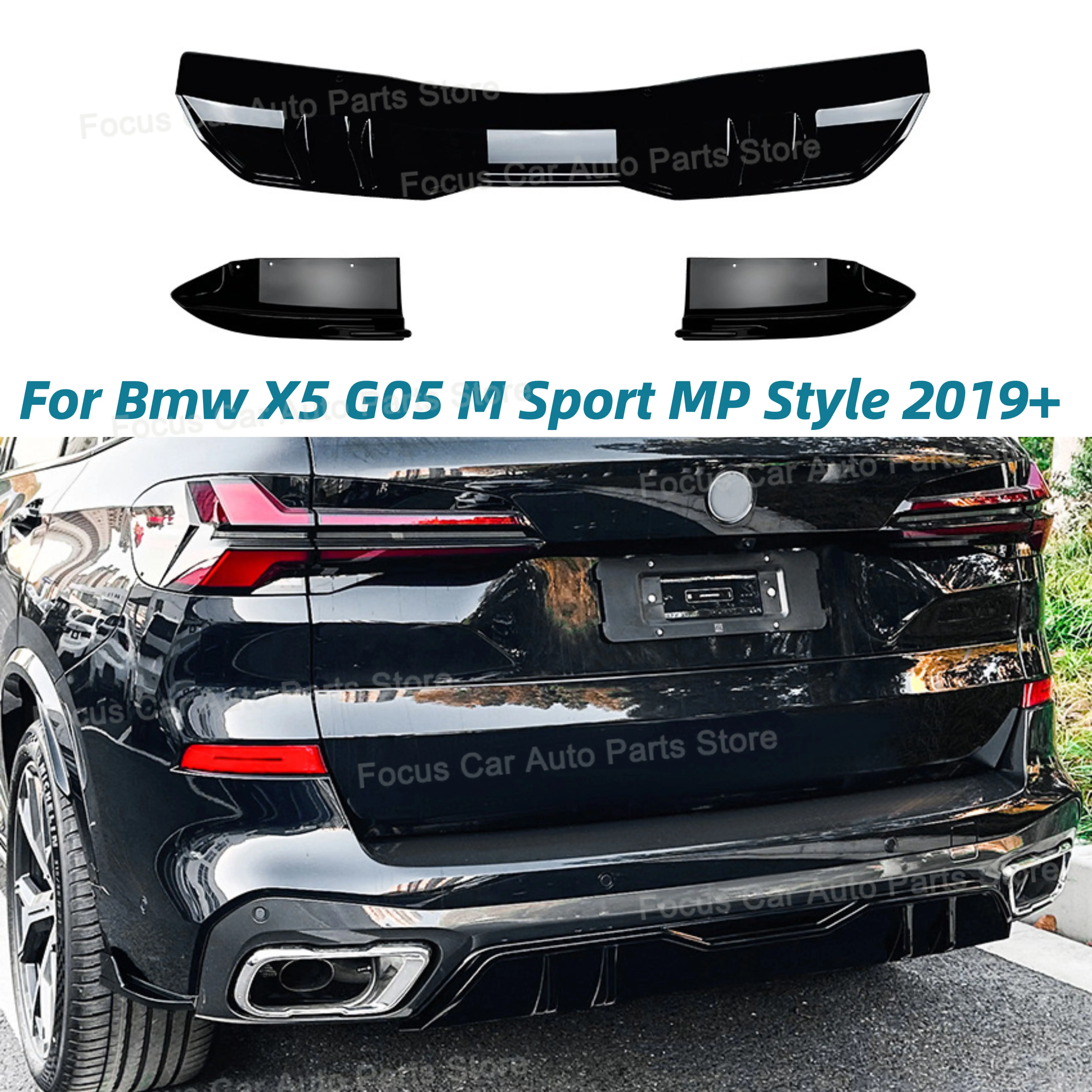 2019 To Up For Bmw X5 G05 M Sport MP Style Rear Bumper Lip Diffuser Spoiler Splitter Protector Car Accessories By ABS Body Kit