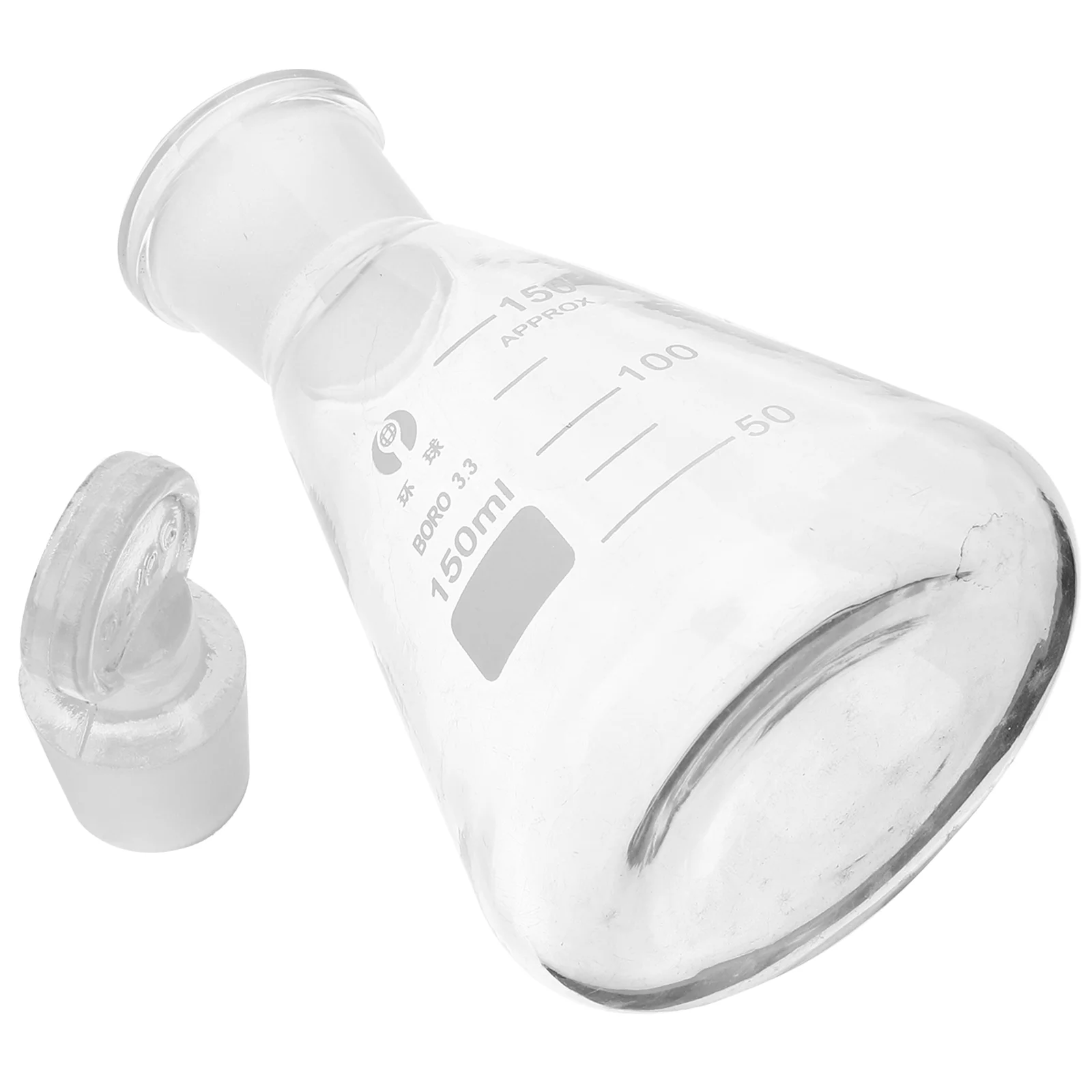 Bottles Erlenmeyer Flask with Stopper Adjustable Glass Conical Water for Laboratory Sports