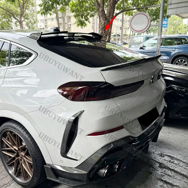 For BMW G06 X6 2019 2020 2021 2022 Carbon Fiber Rear Trunk Lid Car Spoiler Ducktail Lip Wings