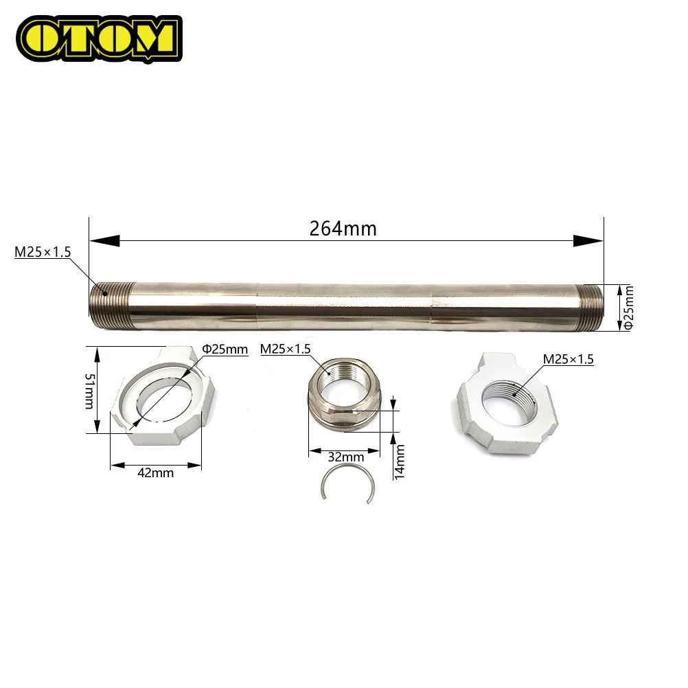 Motorcycle For KTM HUSQVARNA GASGAS Rear Axle With Axle Block Nut Wheel Hub Chain Shaft SXF250 XCF350 FC450 TC250 MC125 EX250F