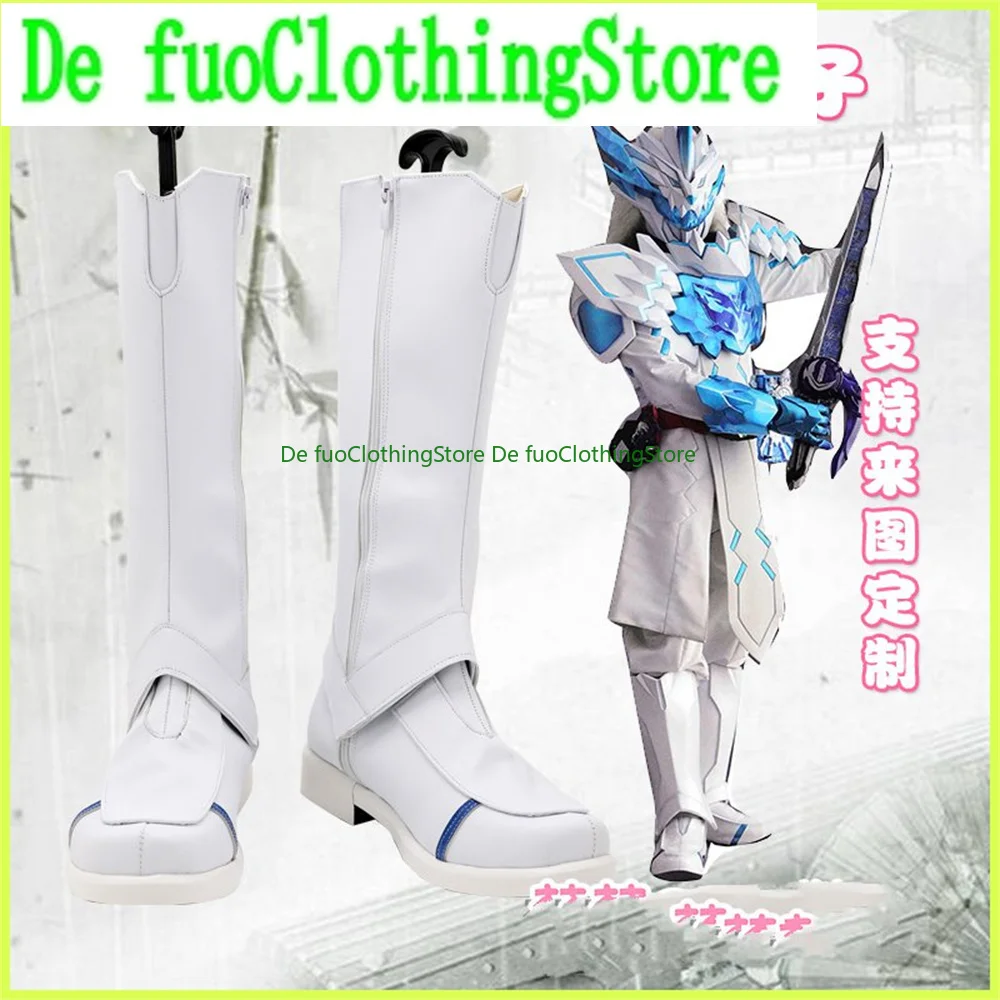 

Kamen Rider Sabre Blades Ice lion Обувь для косплея Сапоги Игра Аниме Карнавал Вечеринка Хэллоуин Рождество DefuoClothing Магазин обуви