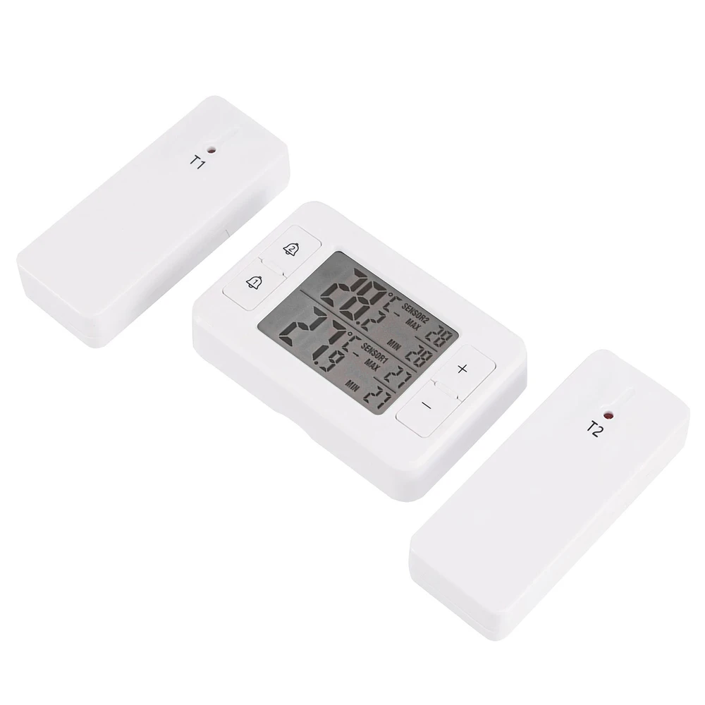 

Wireless Indoor Outdoor Thermometer Mini Electronic Temperature Meter with Alarm Function Refrigerator Freezer Thermometer