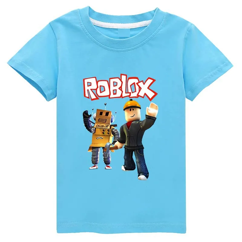 Roblox-تي شيرت بأكمام قصيرة للأطفال ، مريح ، كاجوال ، بسيط ، موضة الموضة ، ملابس للفتيان والفتيات ، صيف ، جديد ،