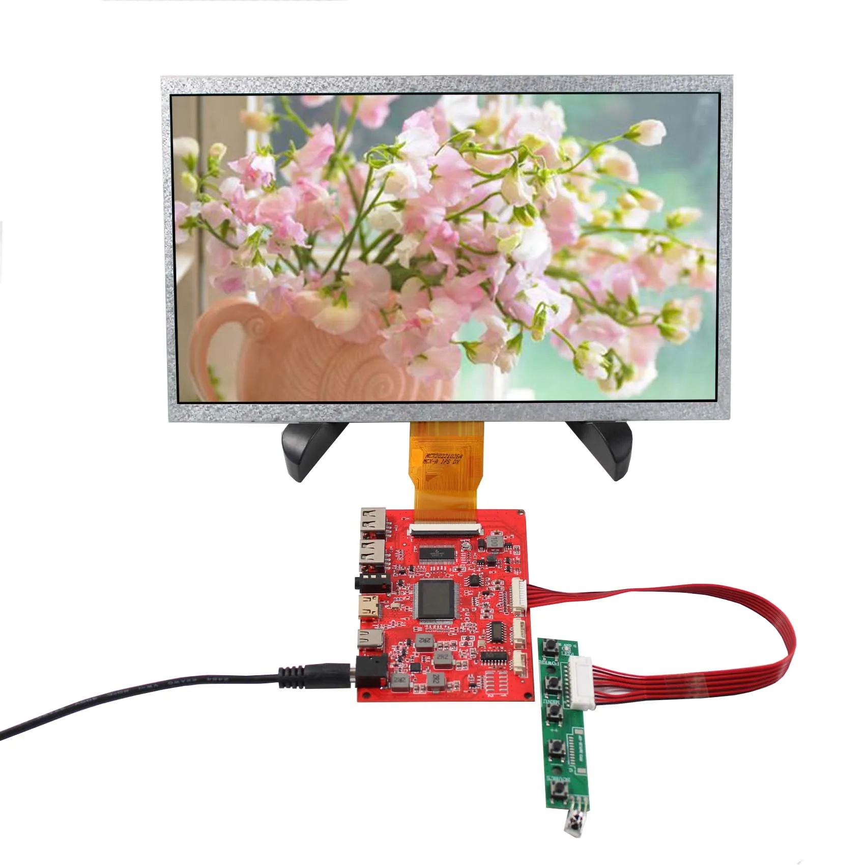 

10.1" 1024x600 4:3 800nit IPS LCD Screen and USB Type C HD-MI Control Board 50pin