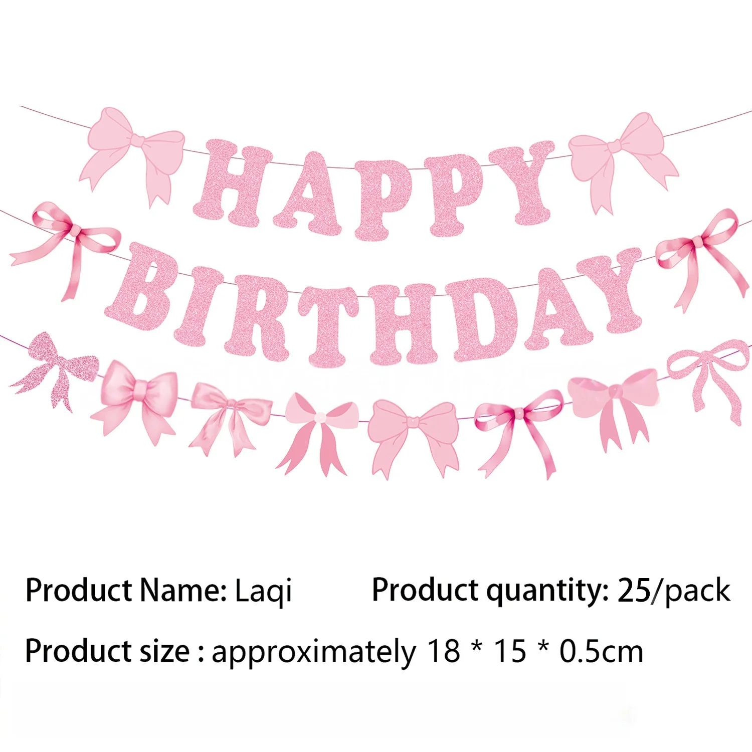 1PC Pink Bow Disposable Plastic Tablecloth ，Table Cover for Wedding Birthday Baby Shower Anniversary Party Decorations view 3