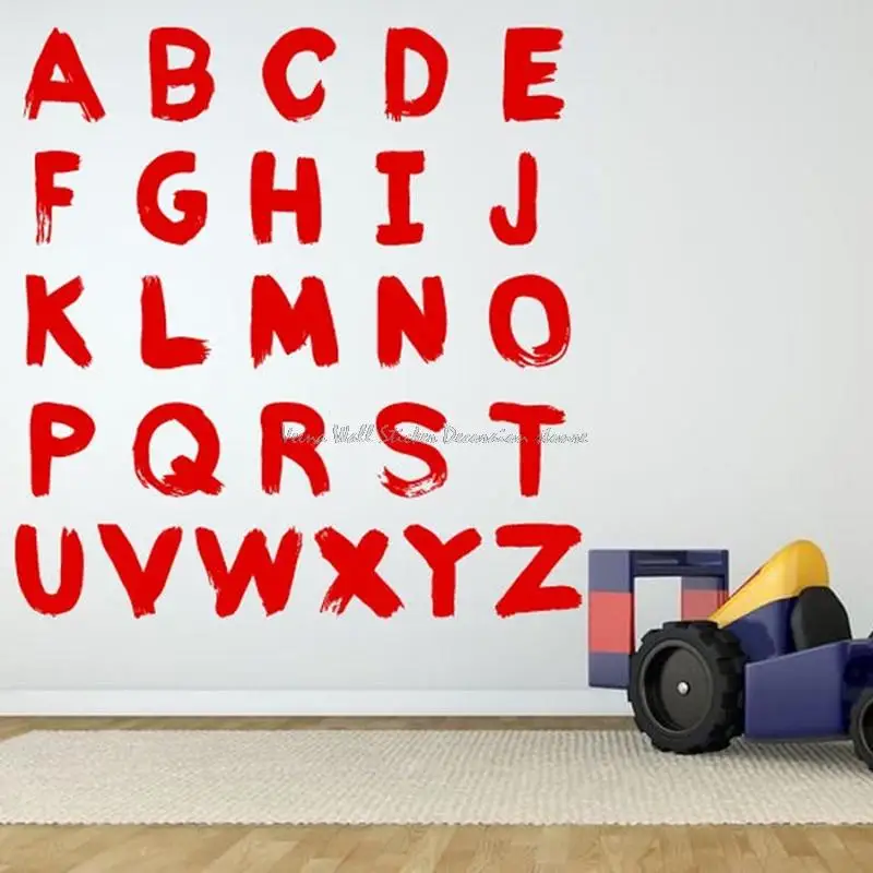 English ABC Alphabet Wall Sticker Kindergarten School Classroom Home Children's Room Baby Room DIY Gift Decoration Vinyl Decal