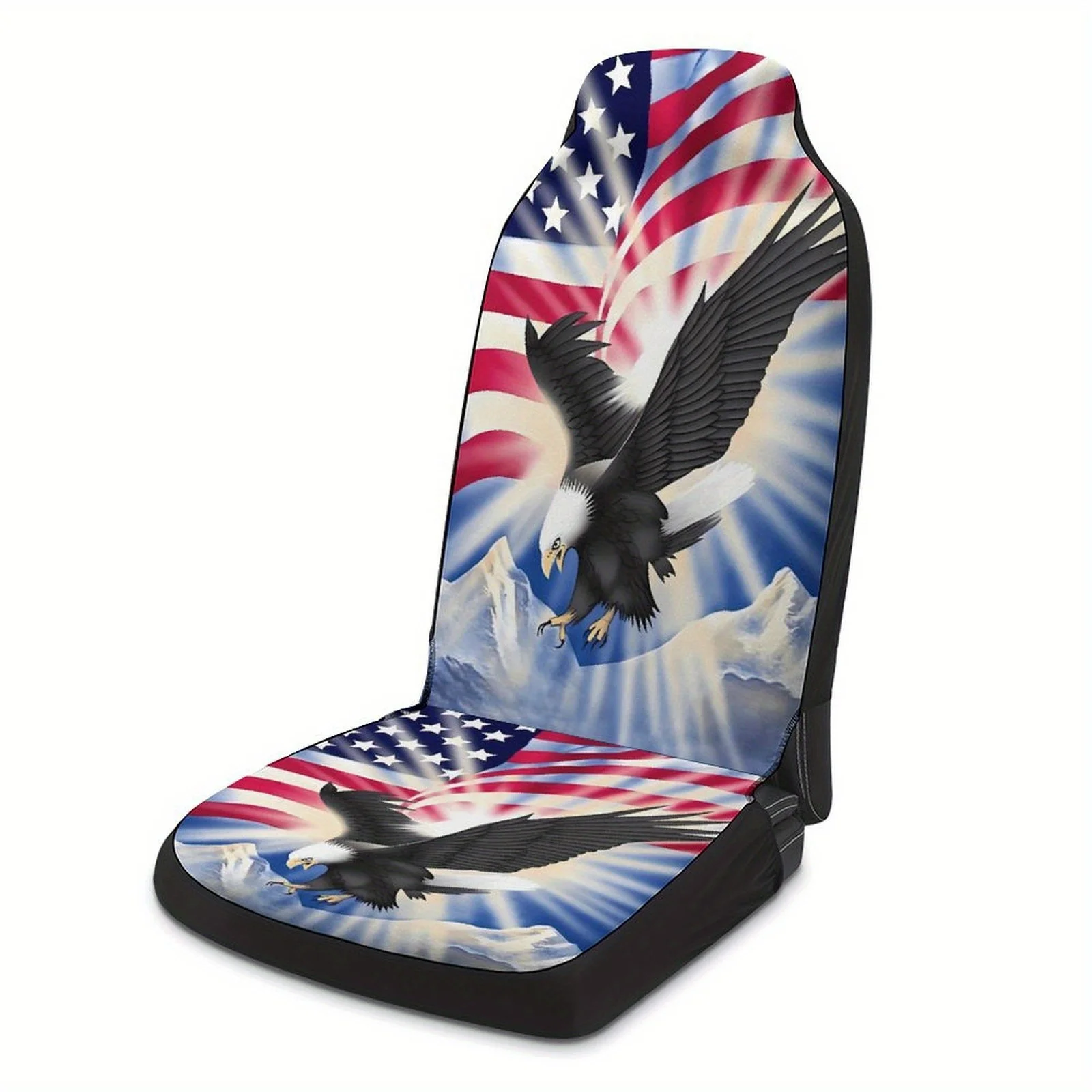 قطعتان من أغطية السيارات الداخلية الأنيقة بنمط لافتة متدلية على شكل نجمة، قابلة للتنفس وغير قابلة للانزلاق، أغطية أمامية للسيارات. #3