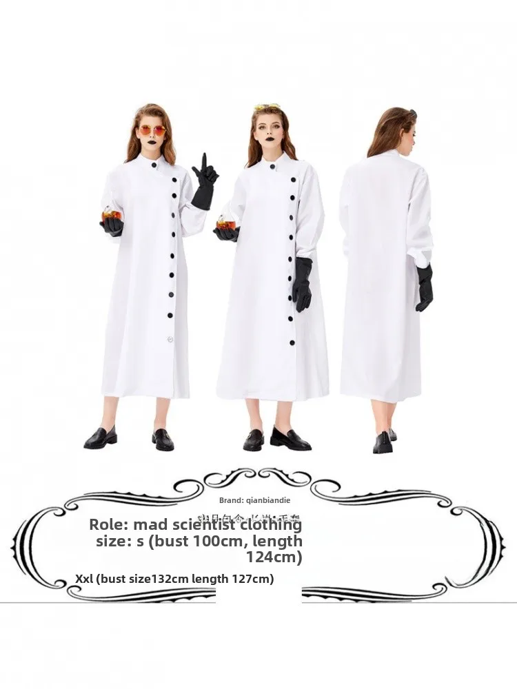 Disfraz de loween de Doctor Malvado, orme Ensanentado de Zombie para Hombre, Traje de Actuación para Juego de Rol, A...