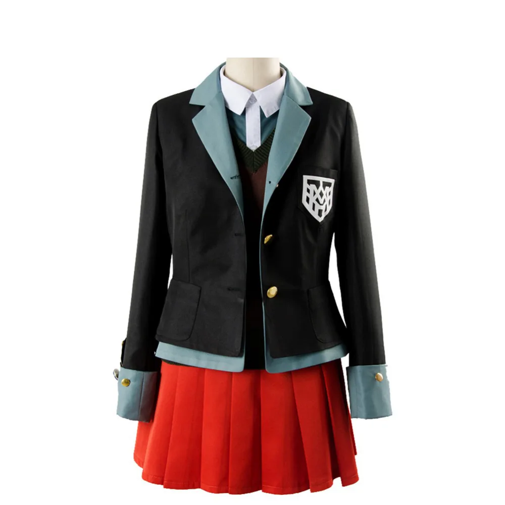Anime Danganronpa magik Yumeno Himiko dziewczyna jednolite przebranie na karnawał Halloween karnawał mundurek szkolny Cosplay czerwona peruka — zdjęcie 3