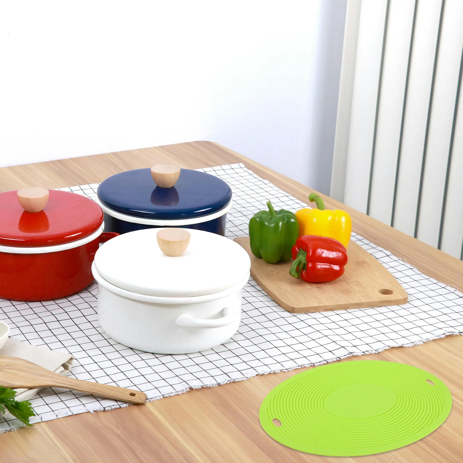 

Large Oval Silicone Resistant Trivet Mat Counter Non Slip Dish Pad Pots Pans Countertop Heat Protector Accessories Heat Pads For