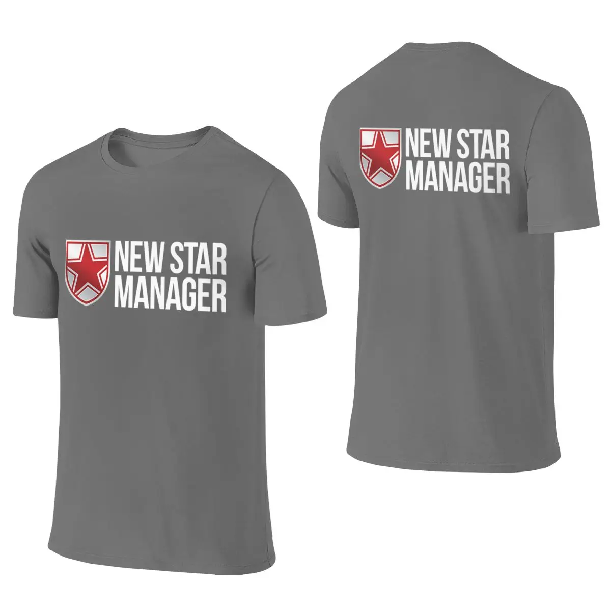 News Star Manager Slightly Wide Reversible T-shirt Minimalist Vibe Fade-Resistant Tee
