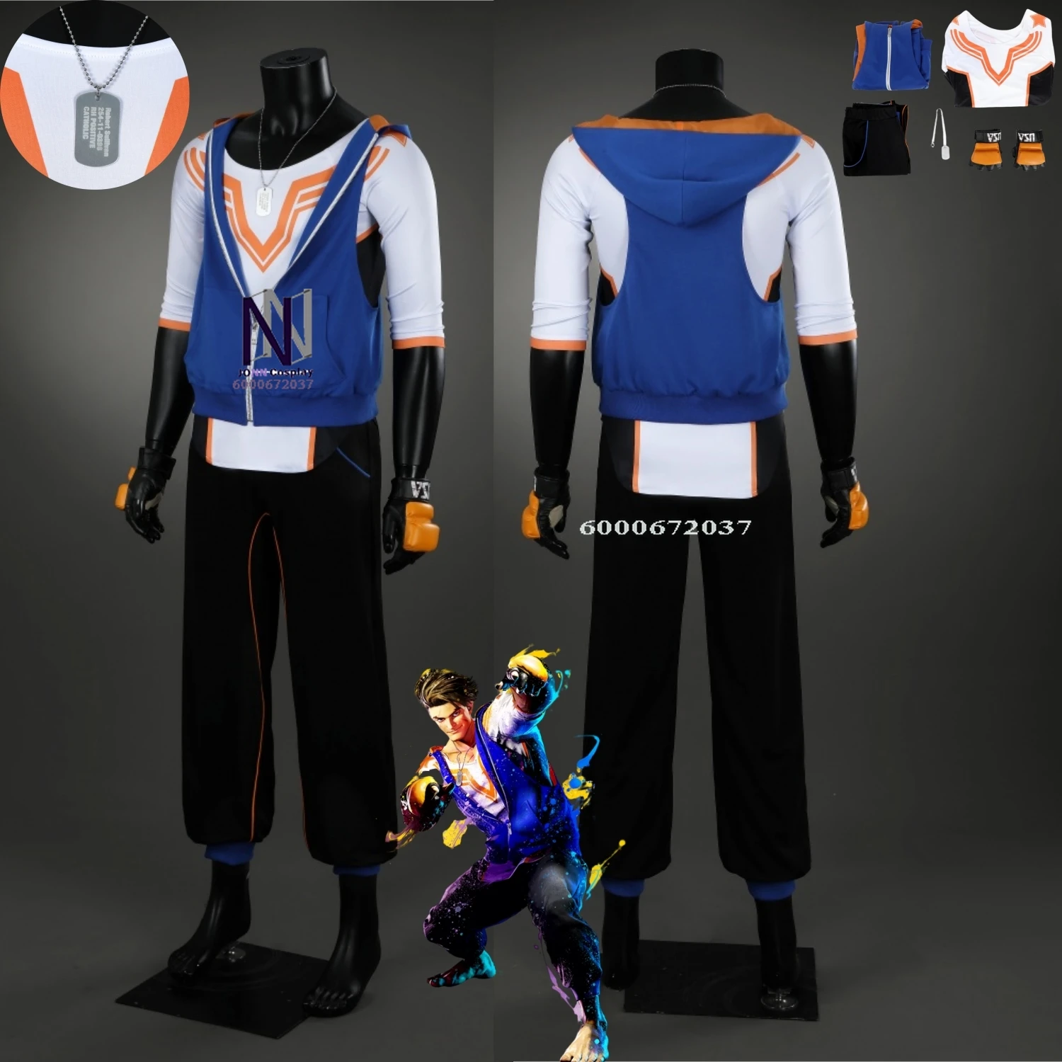 

Game Luke Sullivan Cosplay Costume Anime High Quality Popular Role Play Clothes Coat Pant Full Set for Men Comic Con Suit Set