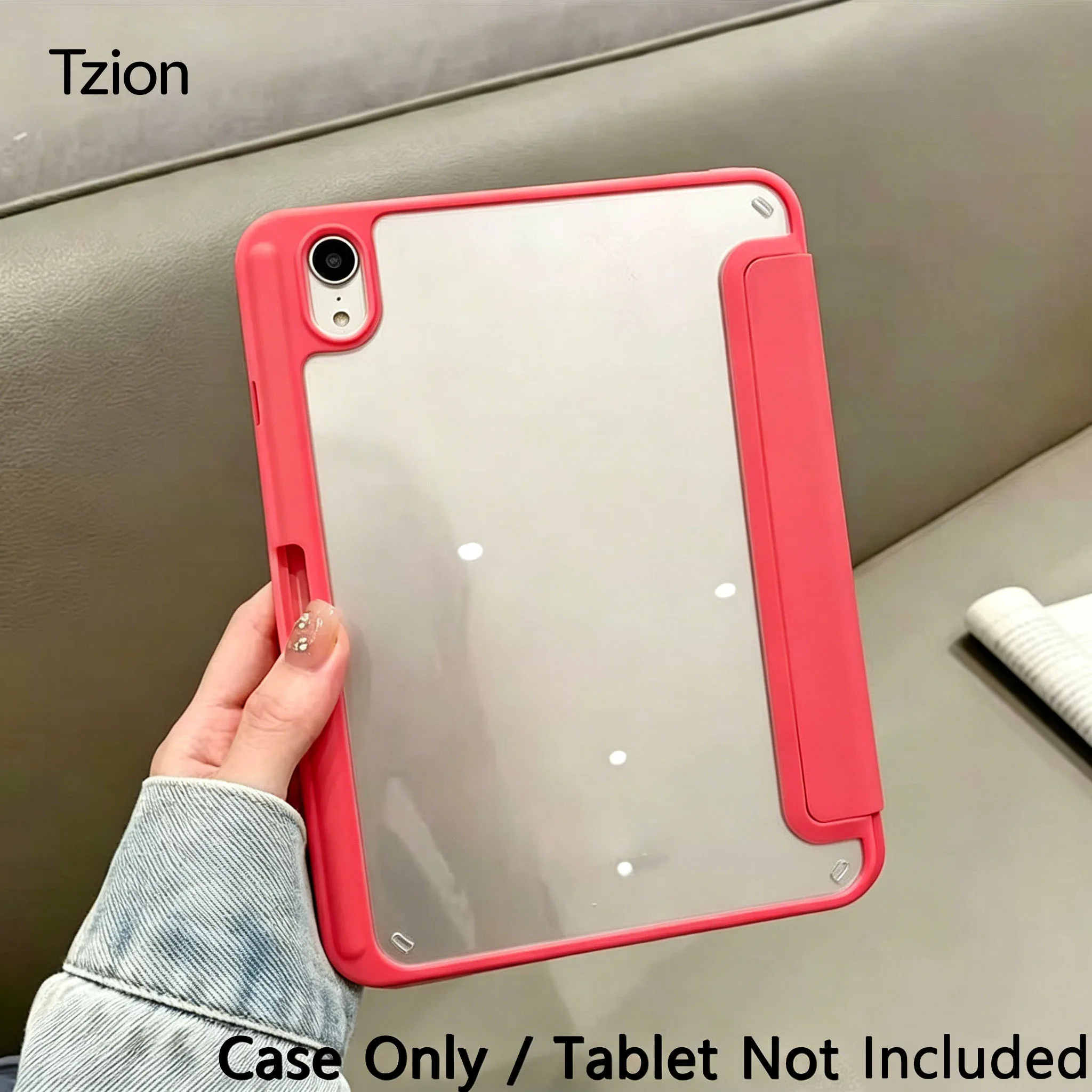 Case for ipad 10th/11th A16 Trifold Stand Smart Cover with Pencil Holder and Soft TPU Back,Supports Auto Sleep & Wake Function