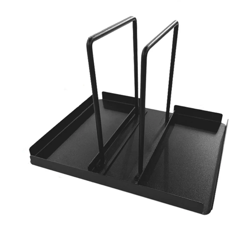 

Simple Metal Napkin Holder Black Space Saving Vertical Paper Towel Rack Anti-slip Spice Bottle Storage Tray Camping