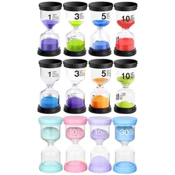 4pcs/set Sand Timers Hourglass 1/5/3/10/15/30 Minutes Sand Clock Timers for Children Tooth Brushing Cooking