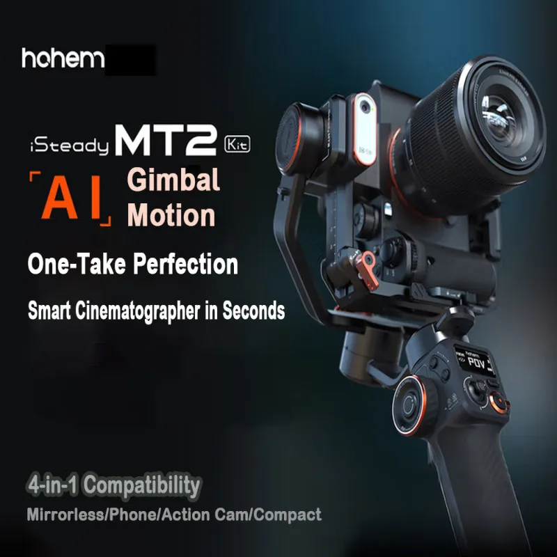 

Комплект Hohem iSteady MT2 для беззеркальной камеры, стабилизатор для смартфона Sony/Nikon/Canon, 3-осевой карданный подвес, нагрузка 1,2 кг
