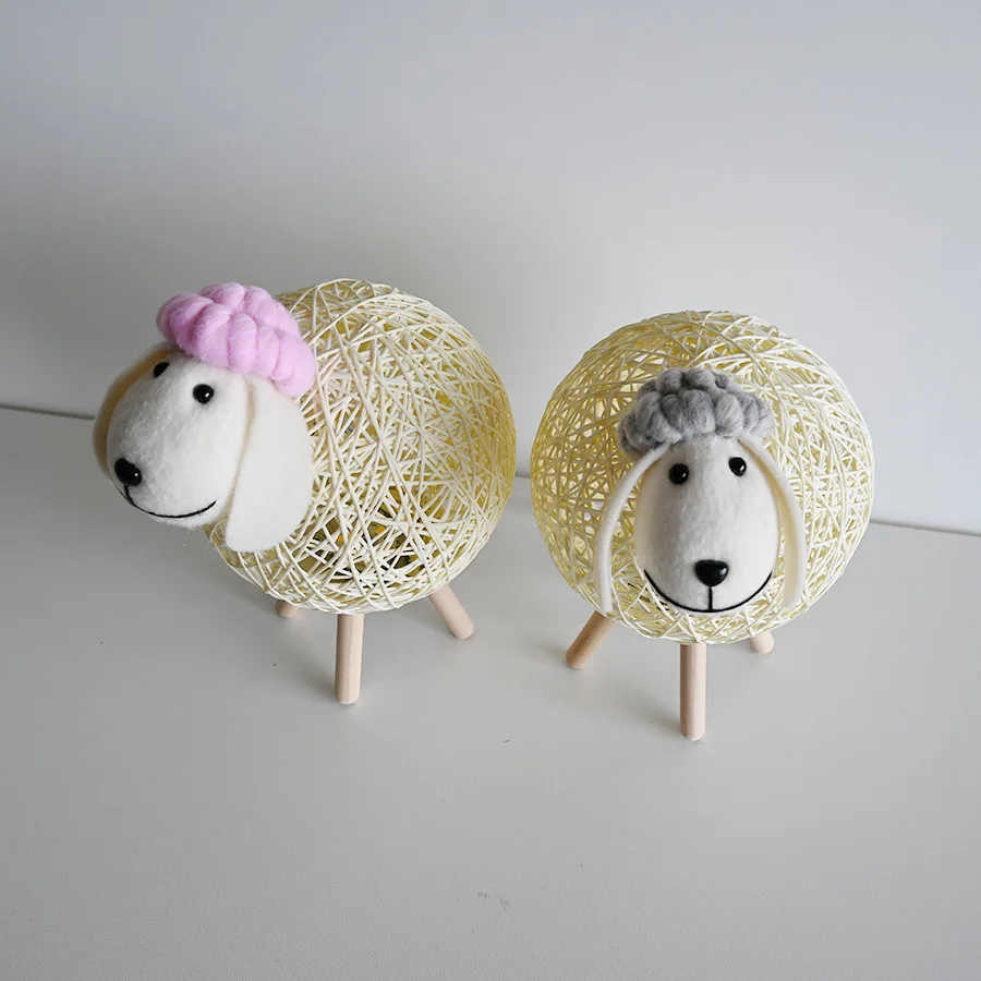 Creative LED Night Light Lamb Starry Sky Projection Sleep Lamp Bedroom Decoration Table Lamp USB Power Supply Children's Gift