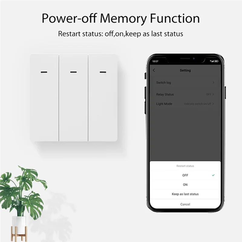 Sakelar Lampu UE Wifi Tuya Multifungsi Sakelar Lampu UE Wifi Tuya Portabel Wi-Fi Switch-N33R