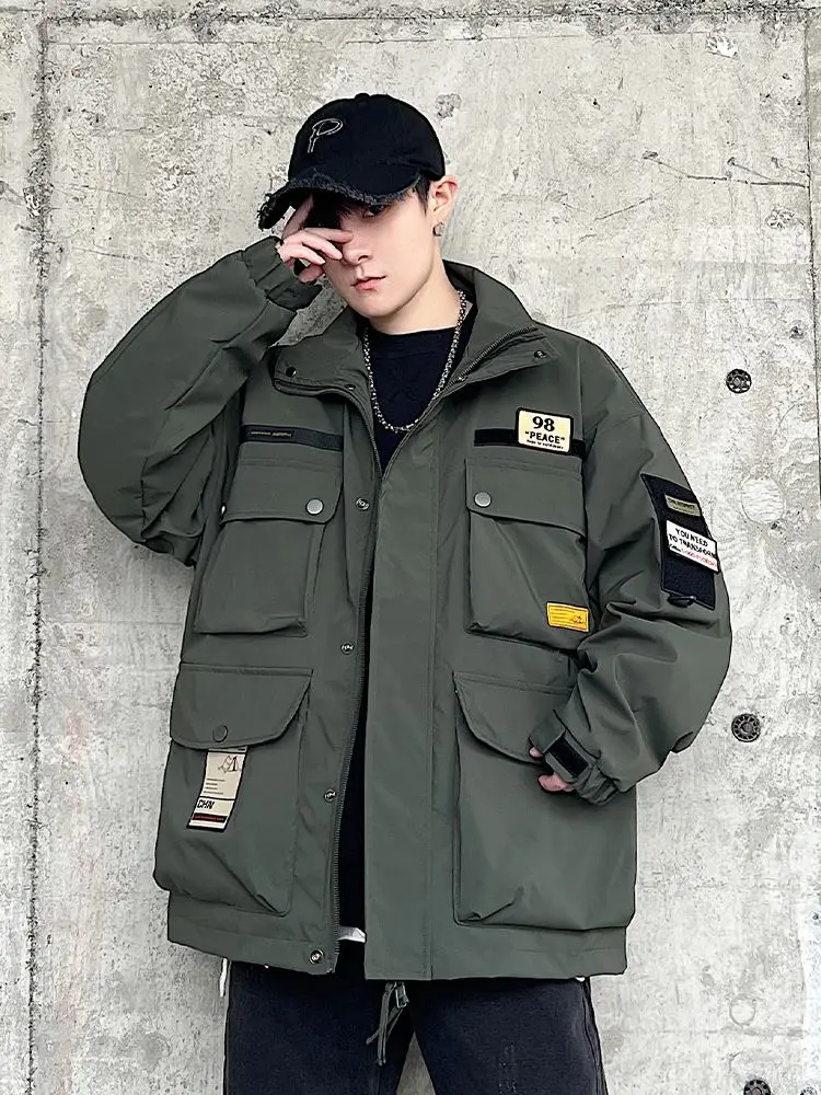 

Американская ретро охотничья пилотная куртка, мужская весенне-осенняя свободная рабочая одежда, пальто, ветрозащитная длинная верхняя одежда на молнии све
