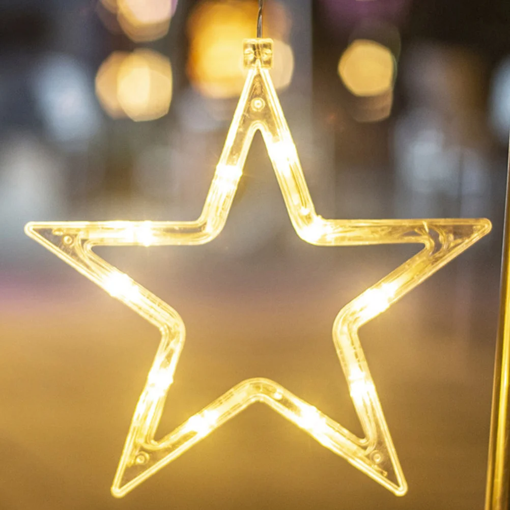 

2Pcs Christmas Suction Cup Hanging Lamp Operated Warm Light Xmas Lights Festival Decorative Room Atmosphere