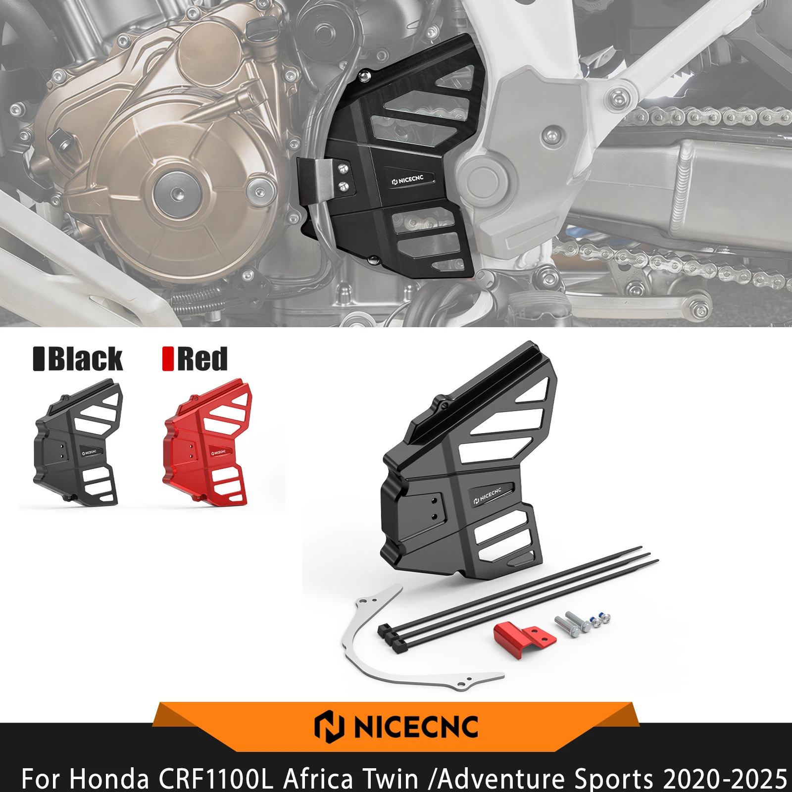 For Honda CRF1100L Africa Twin CRF1100L /Adventure Sports 2020-2025 Front Sprocket Cover Guard CRF1000L Africa Twin /Adventure