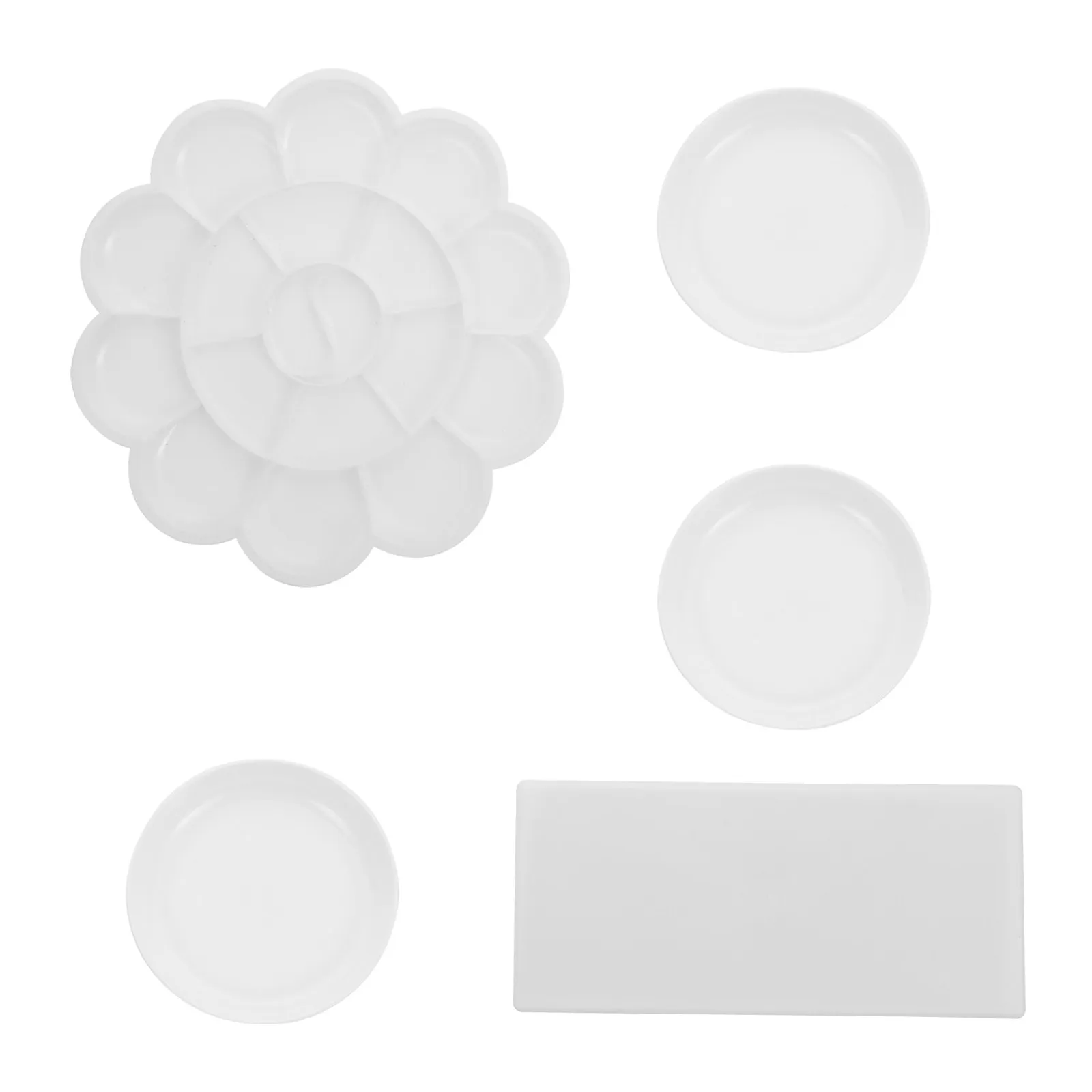 1Set Paint Tray Color Mixing Plate Lightweight Plastic Pigment Tray Gouache Watercolor Artist Pallet Portable Painting Mixing
