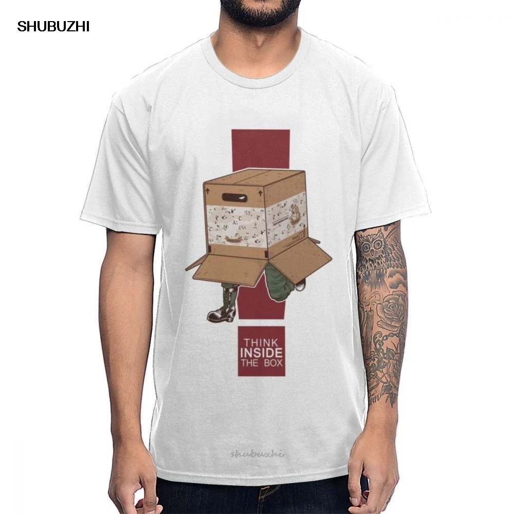 Cardboard Box Metal Gear Solid T Shirt Men's Quality Unique Design Funny Tee Shirt  Cotton Big Size La Camiseta