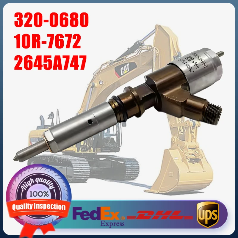 

320-0680 10R-7672 2645A747 High-Quality Diesel Common Rail Injector Suitable For CAT C6.6 323D Excavator