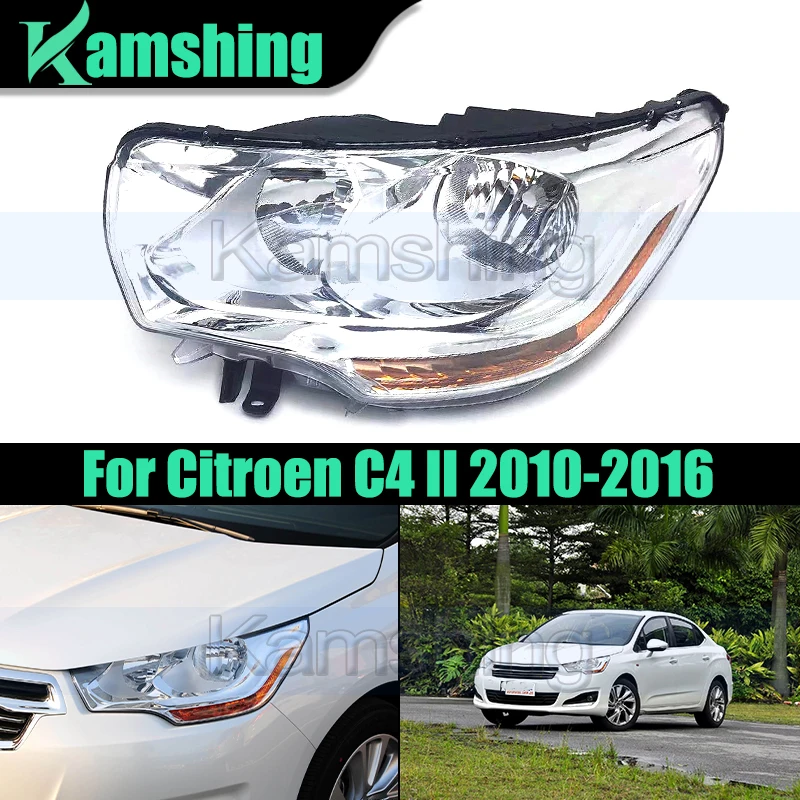

Car Front Bumper Headlight For Citroen C4 II 2010-2016 Front Head Light Headlamp Head Lamp