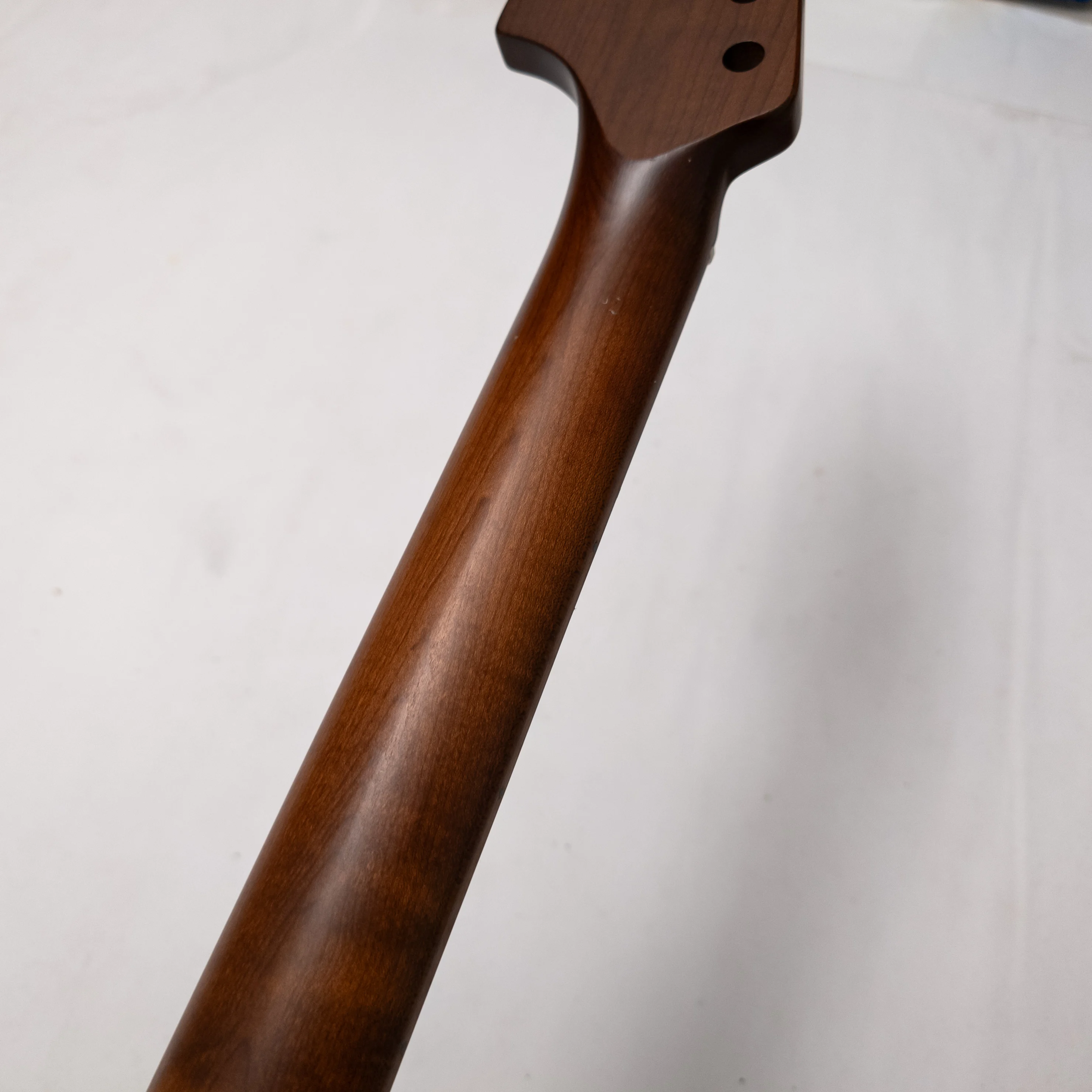 

Roasted Flame Maple Guitar Neck 25.5" 21 Stainless Frets Maple Fingerboard Bone Nut Modern C Large Headstock Heel Truss Rod